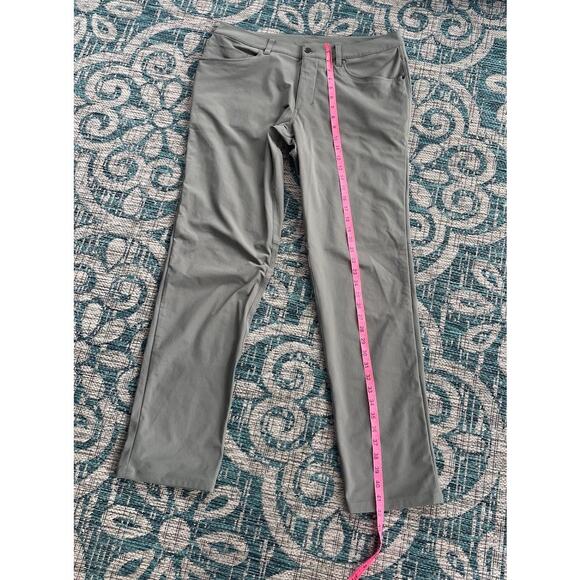 Lululemon Commission Slim-Fit Pant 32" Inseam Green/Grey Trousers - Size 34 - Picture 8 of 10